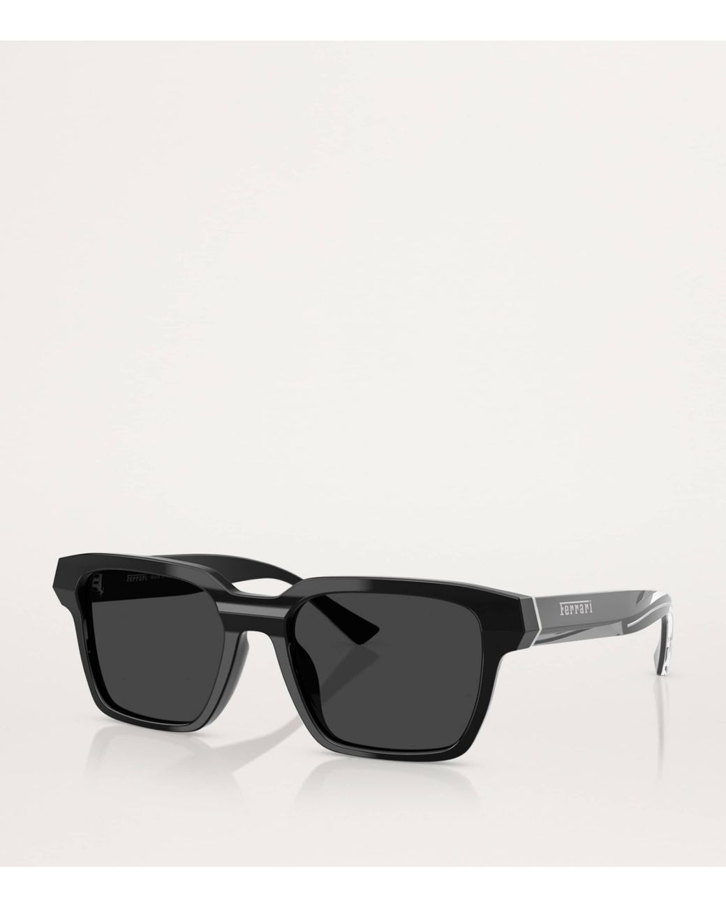 Ferrari Black Acetate Square Polarised Sunglasses