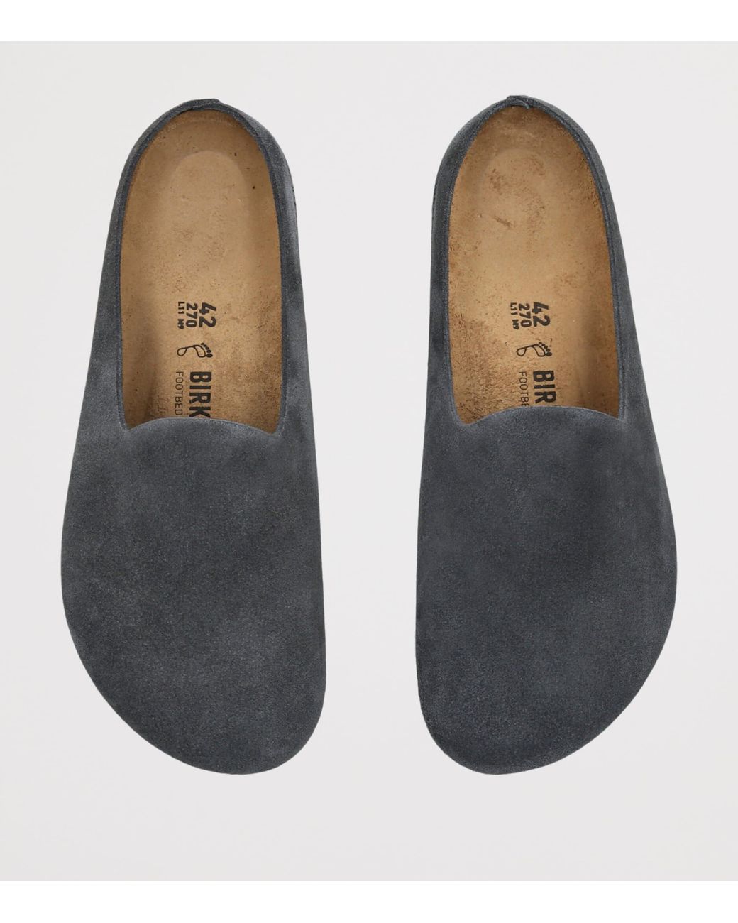 Birkenstock Gray Suede Amsterdam Wrapped Clogs for men