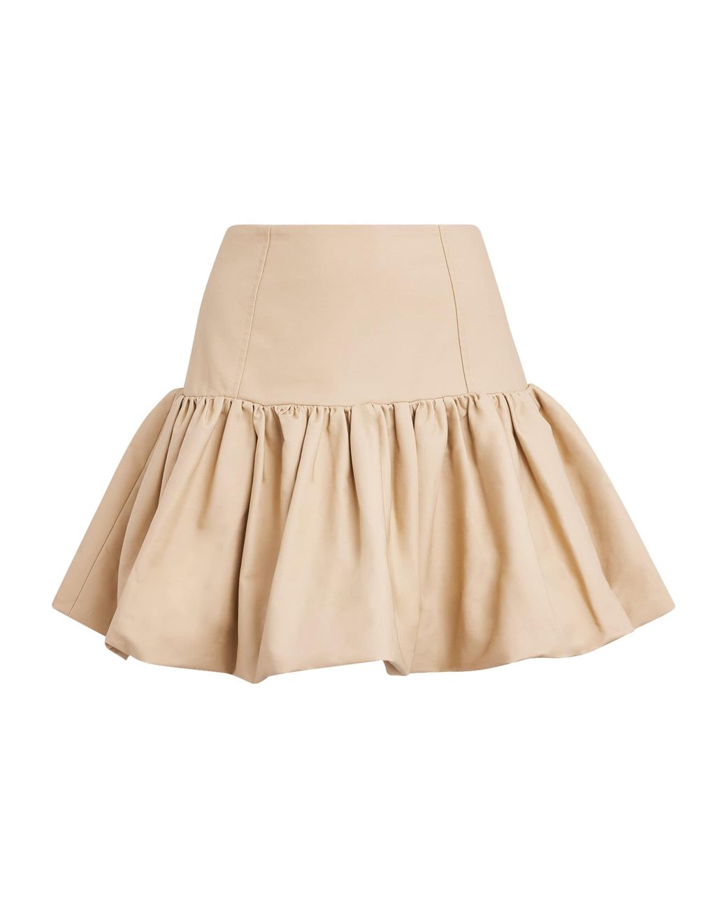 Ganni Natural Organic Cotton Bubble Mini Skirt