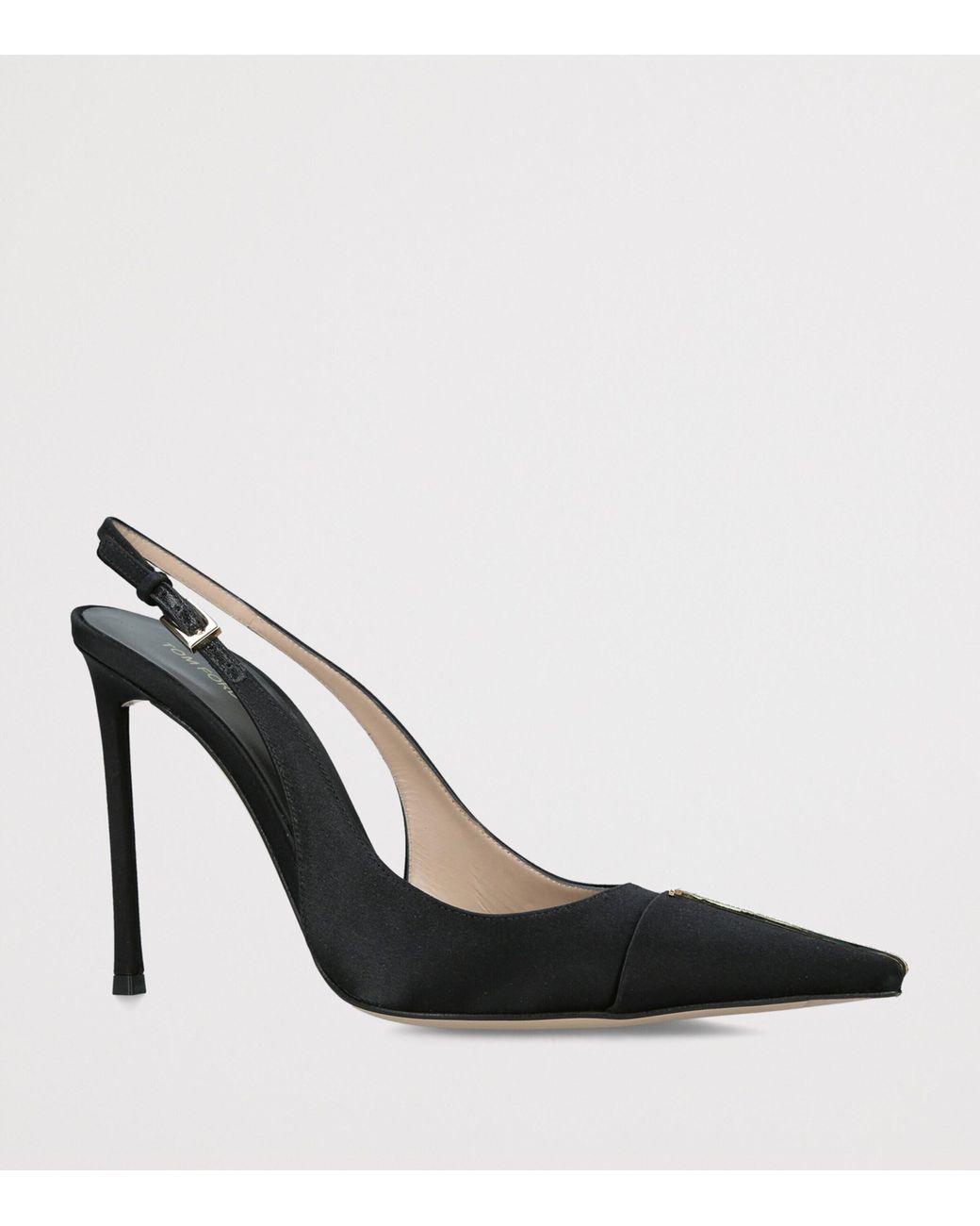 Tom Ford Black Satin Slingback Pumps 105