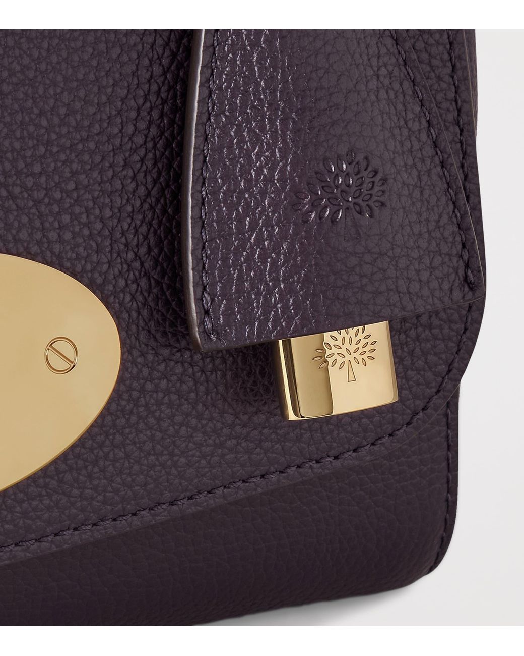 Mulberry Purple Small Leather Lily Shoulder Bag