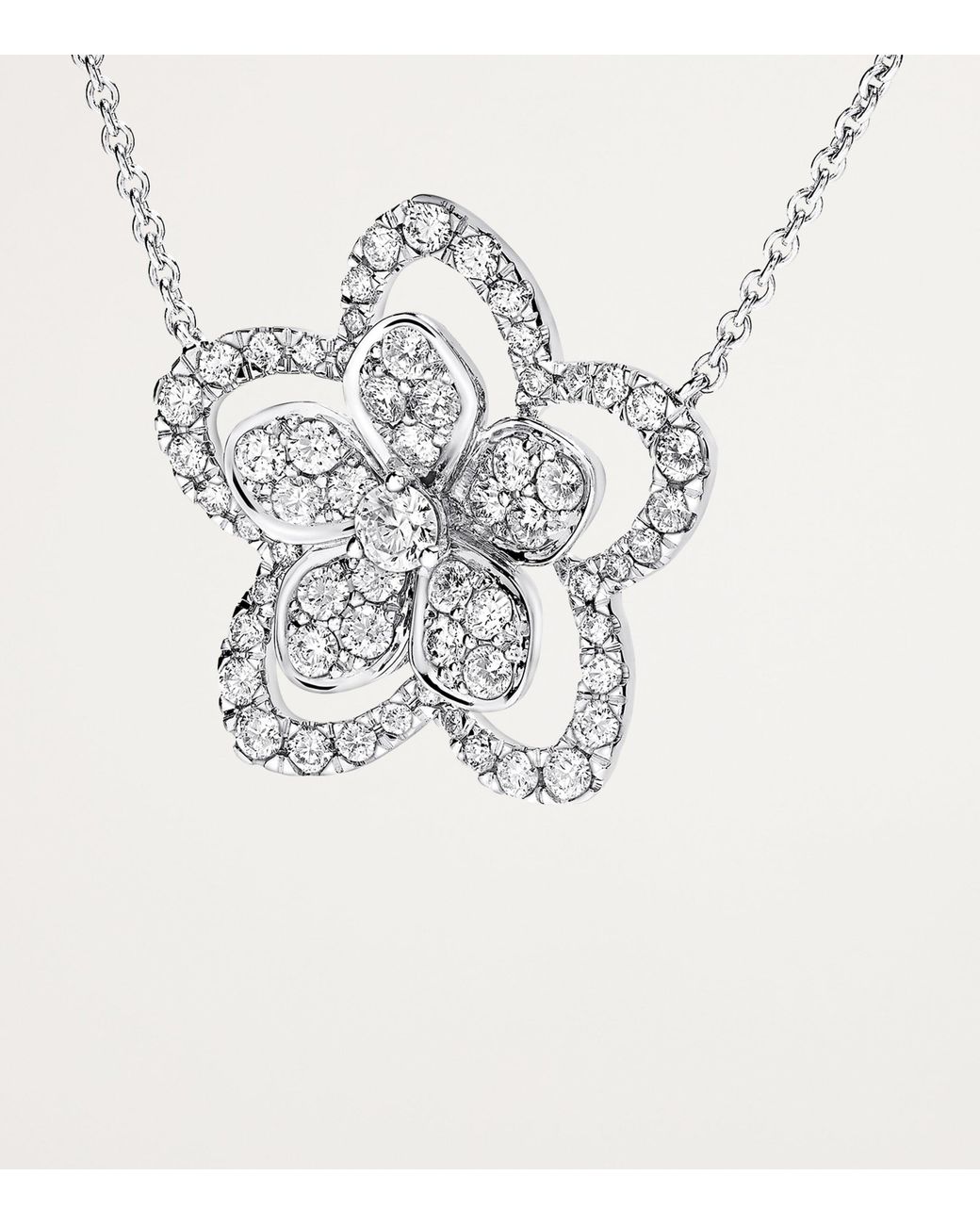 Graff Metallic And Diamond Wild Flower Necklace