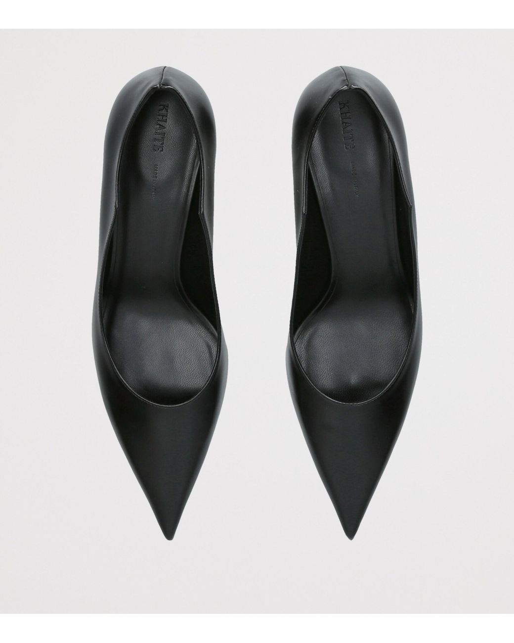Khaite Black Leather Valerie Pumps 55