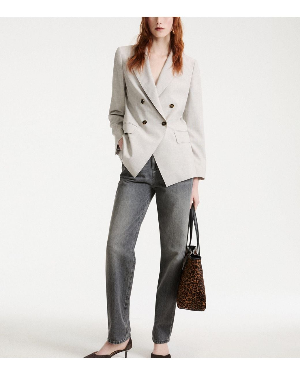 Marella White Double-Breasted Blazer