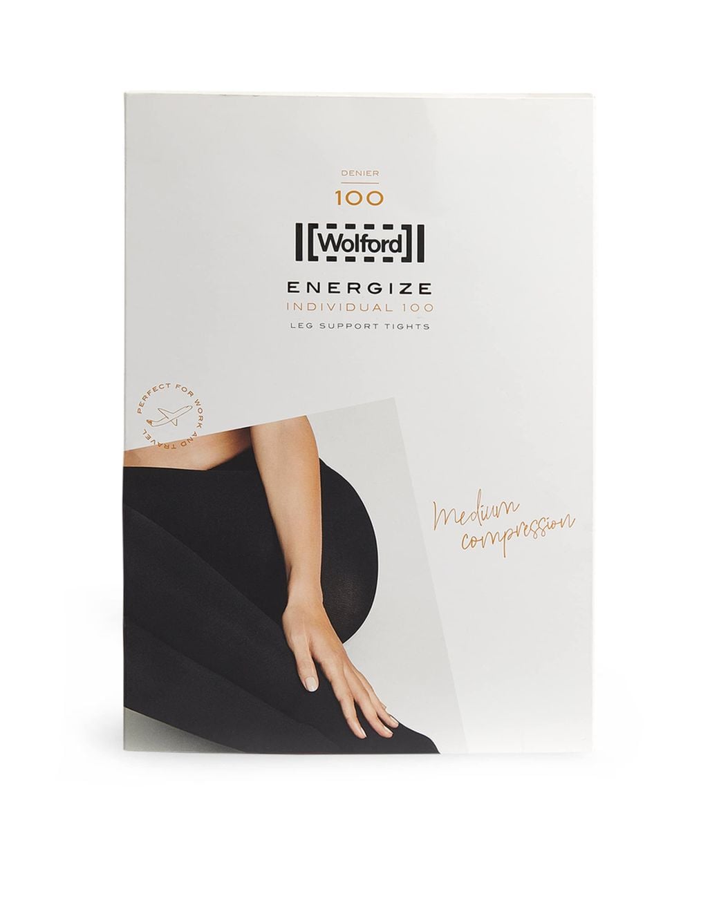 Wolford White Individual Leg Support 100 Tights