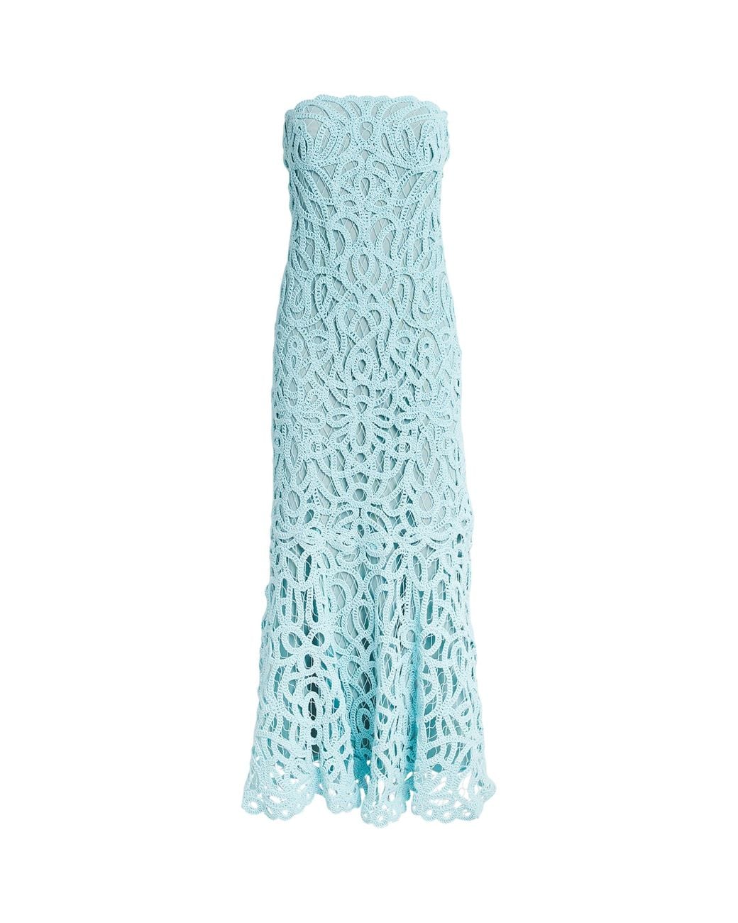 Jonathan Simkhai Blue Lace Clairis Midi Dress