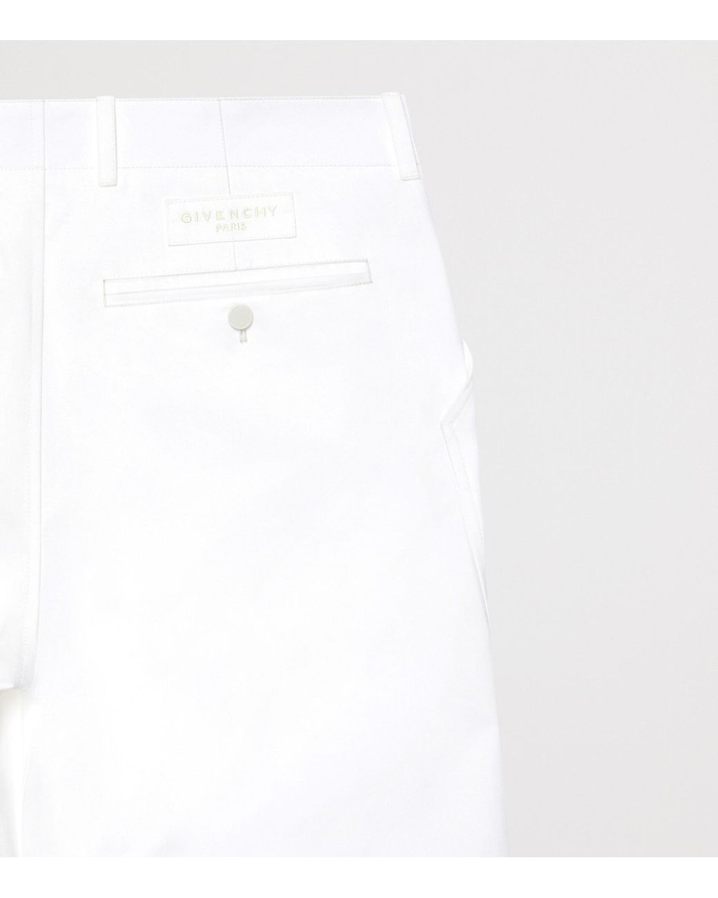 Givenchy White Cotton Couture Seam Shorts for men