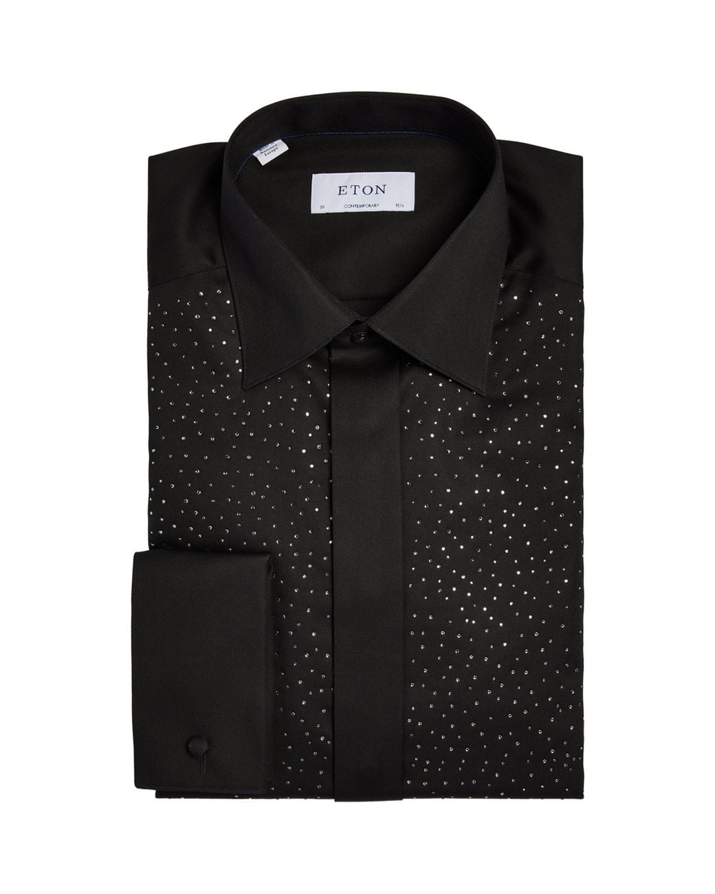 Eton Crystal-embellished Tuxedo Shirt in Black for Men | Lyst
