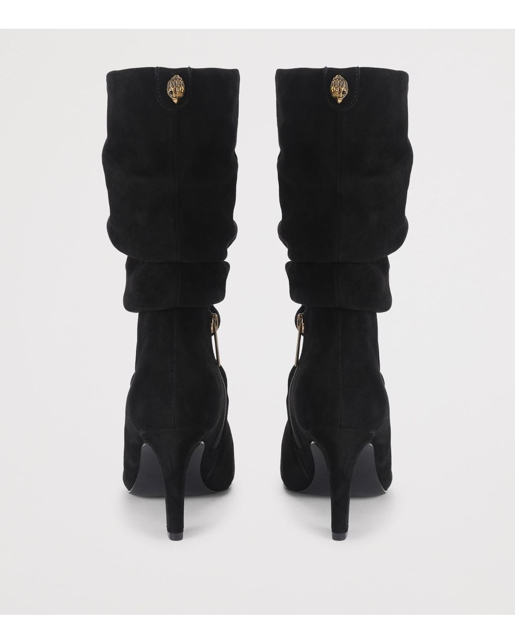Kurt Geiger Black Suede Elizabeth Slouch Knee-High Boots 80