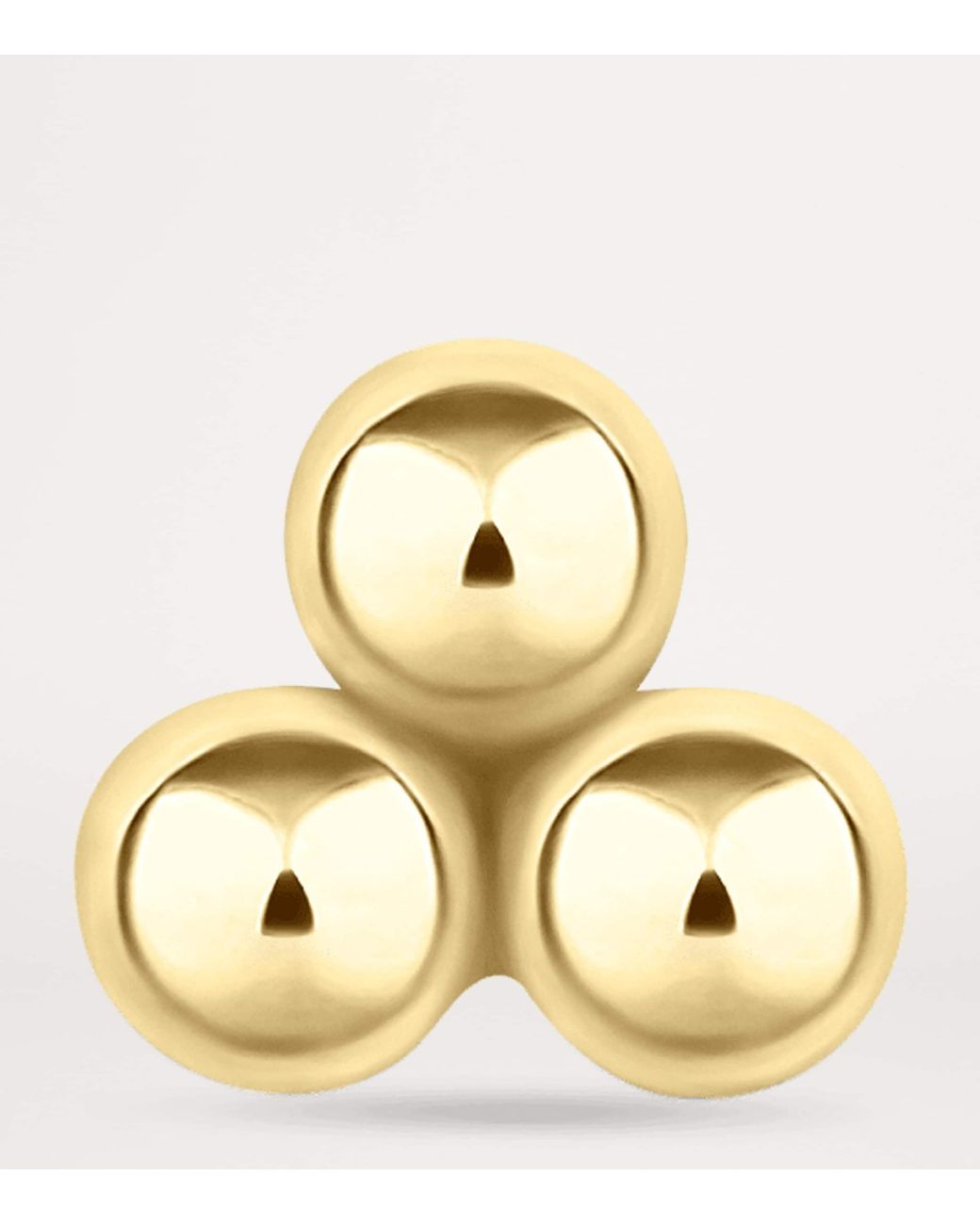Maria Tash Metallic Large Three Ball Trinity Threaded Stud Earring