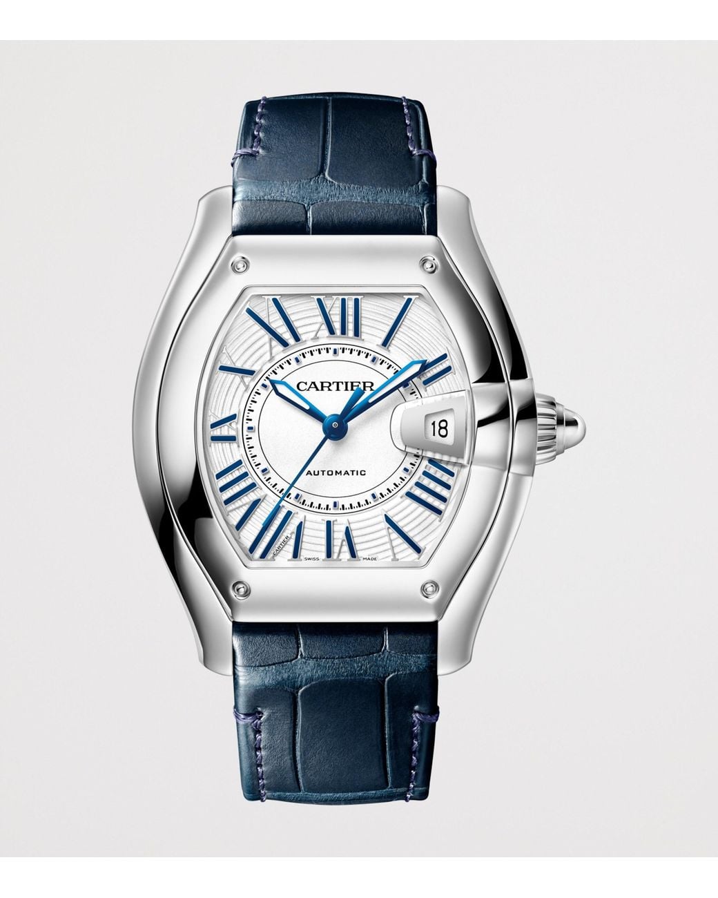 Cartier Metallic Stainless Steel Roadster Watch
