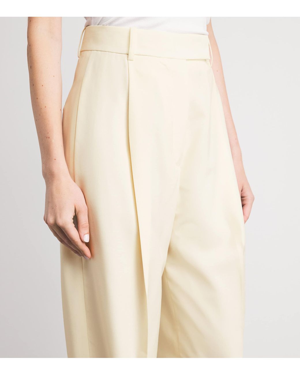 Rohe White Virgin Wool Daria Trousers