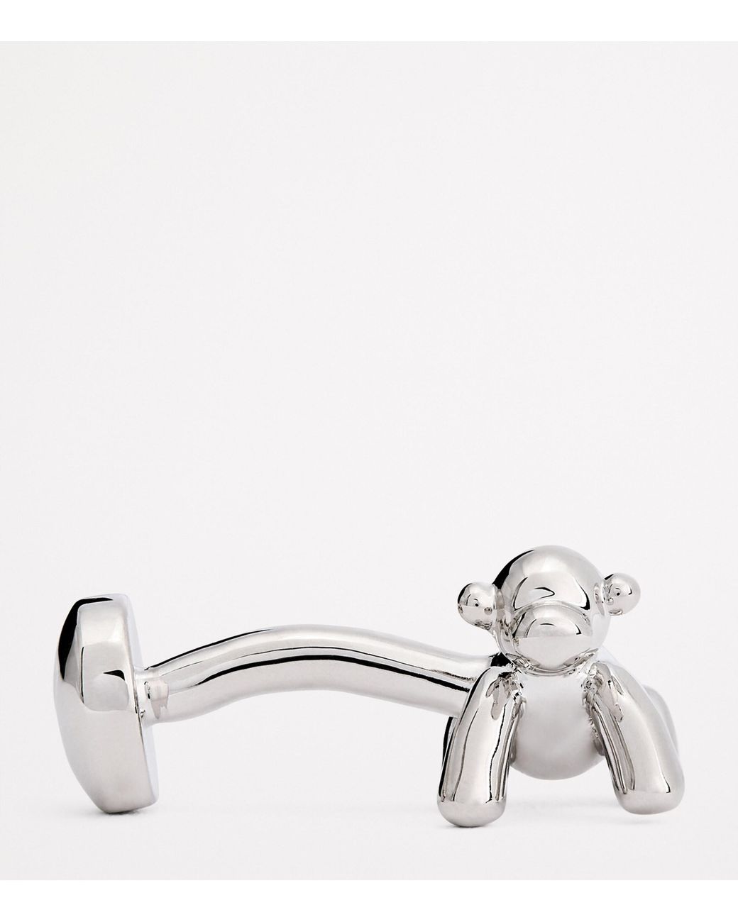 Babette Wasserman White Rhodium-Plated Balloon Monkey Cufflinks for men