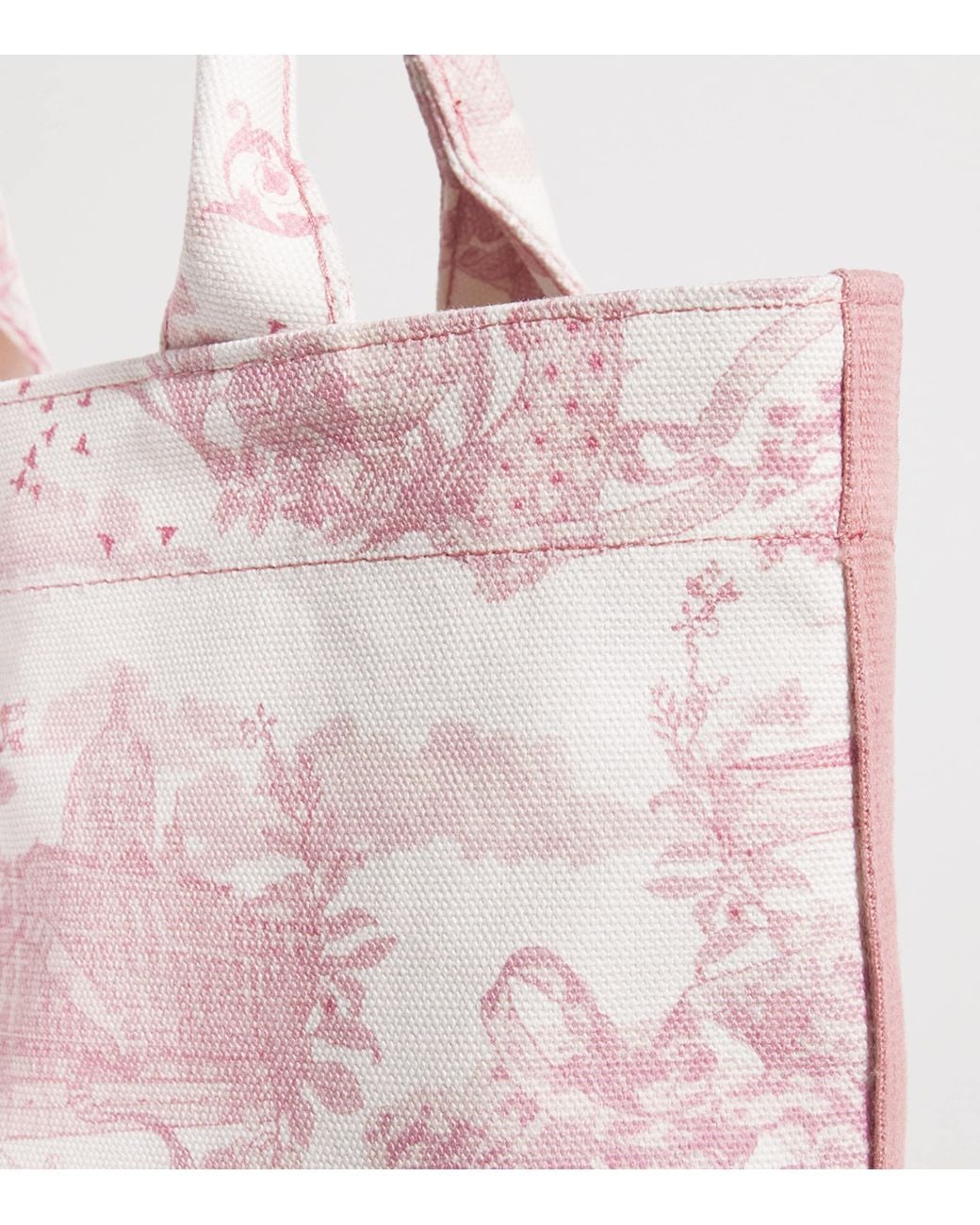 Harrods Pink Small Toile Print Tote Bag