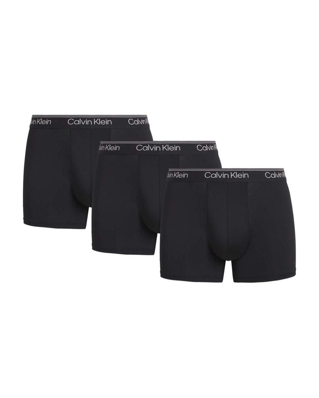 Calvin Klein Black Microfiber-Stretch Boxer Briefs for men