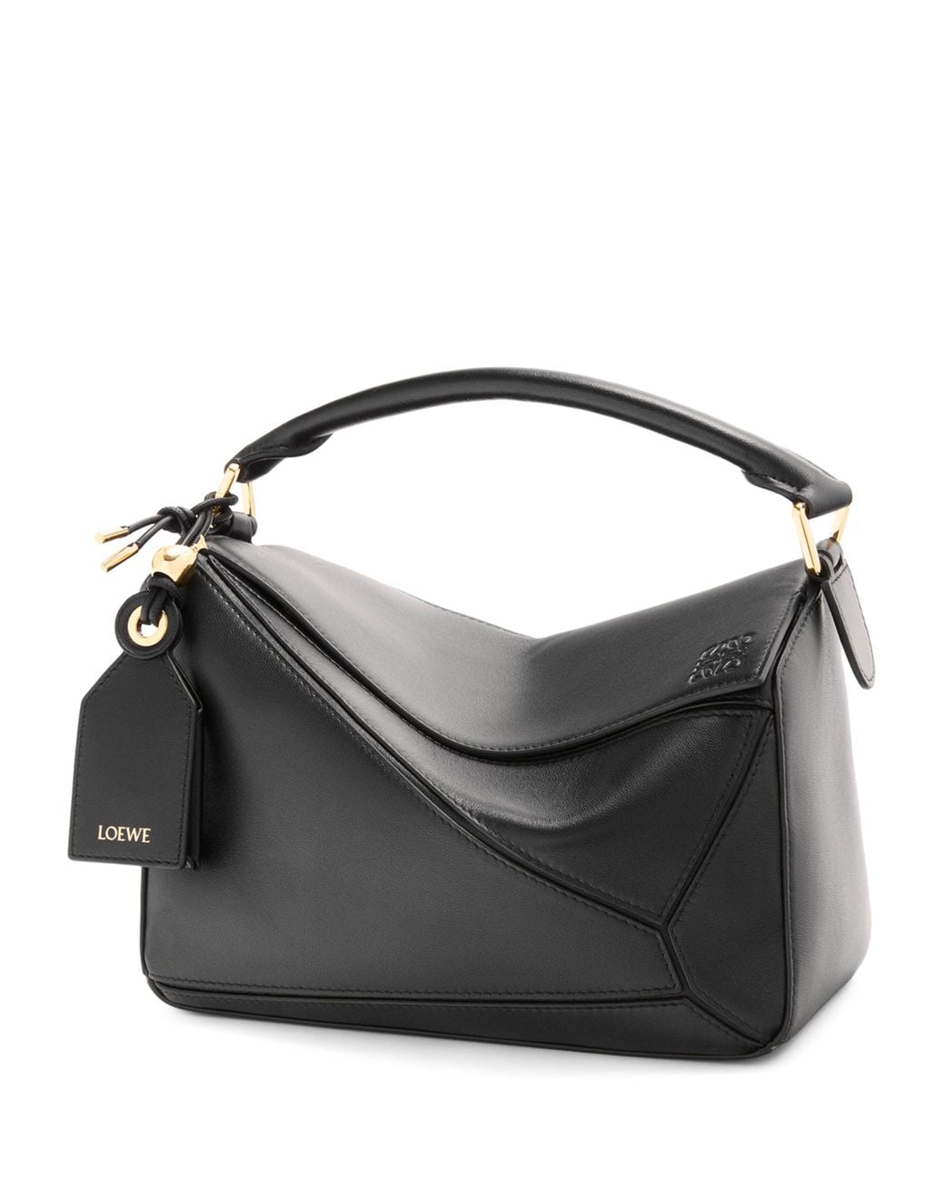 Loewe Black Small Leather Featherlight Puzzle Top-Handle Bag