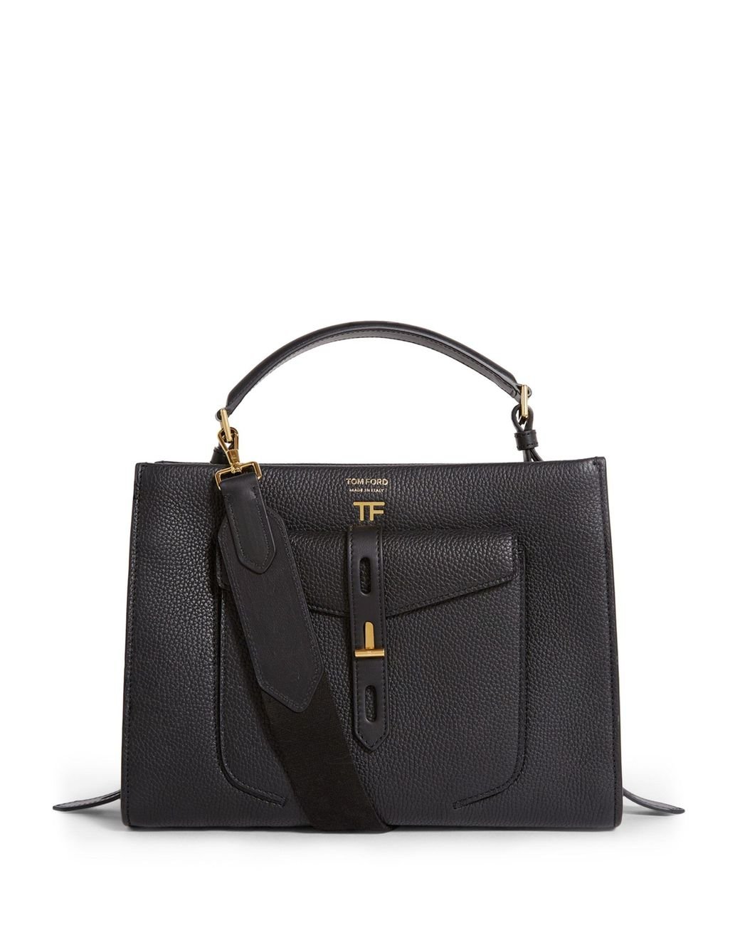 Tom Ford Leather T Twist Top-handle Bag in Black | Lyst