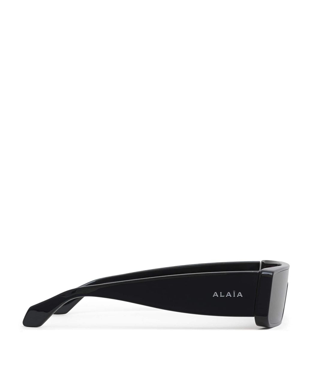 Alaïa Black Acetate Rectangle Mask Sunglasses