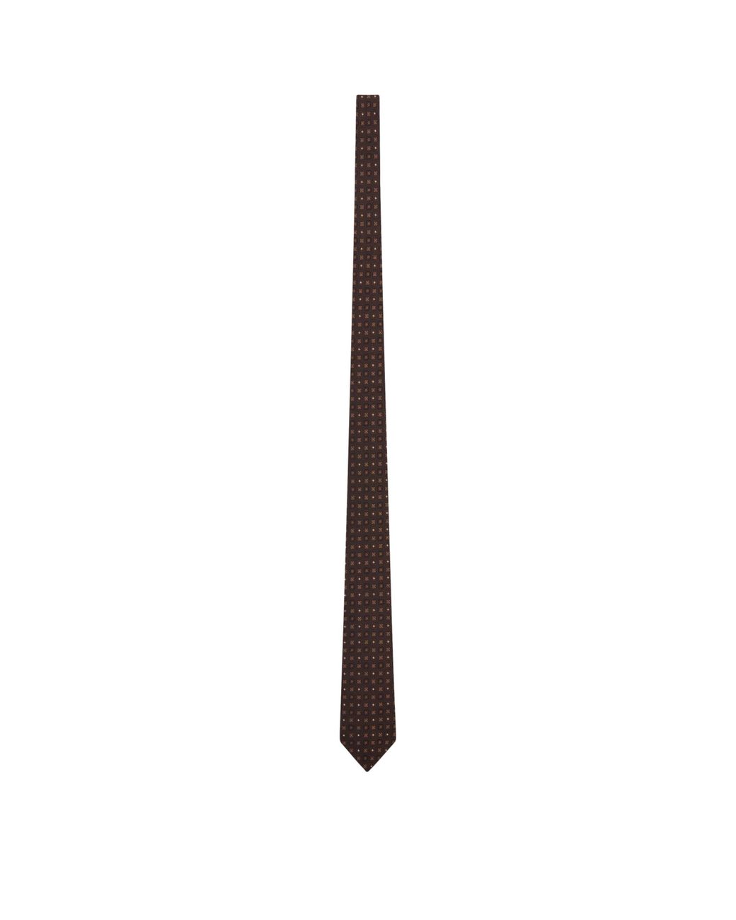 Saint Laurent White Silk Paisley Motif Tie for men