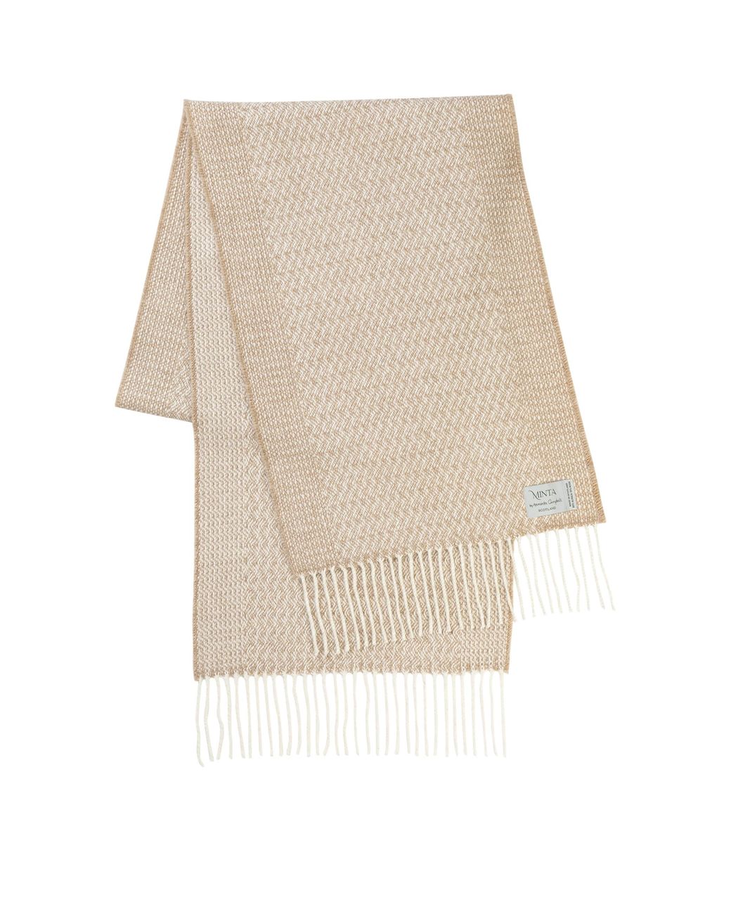 Araminta Campbell Ltd Natural Alpaca-Blend Rippling Barley Scarf