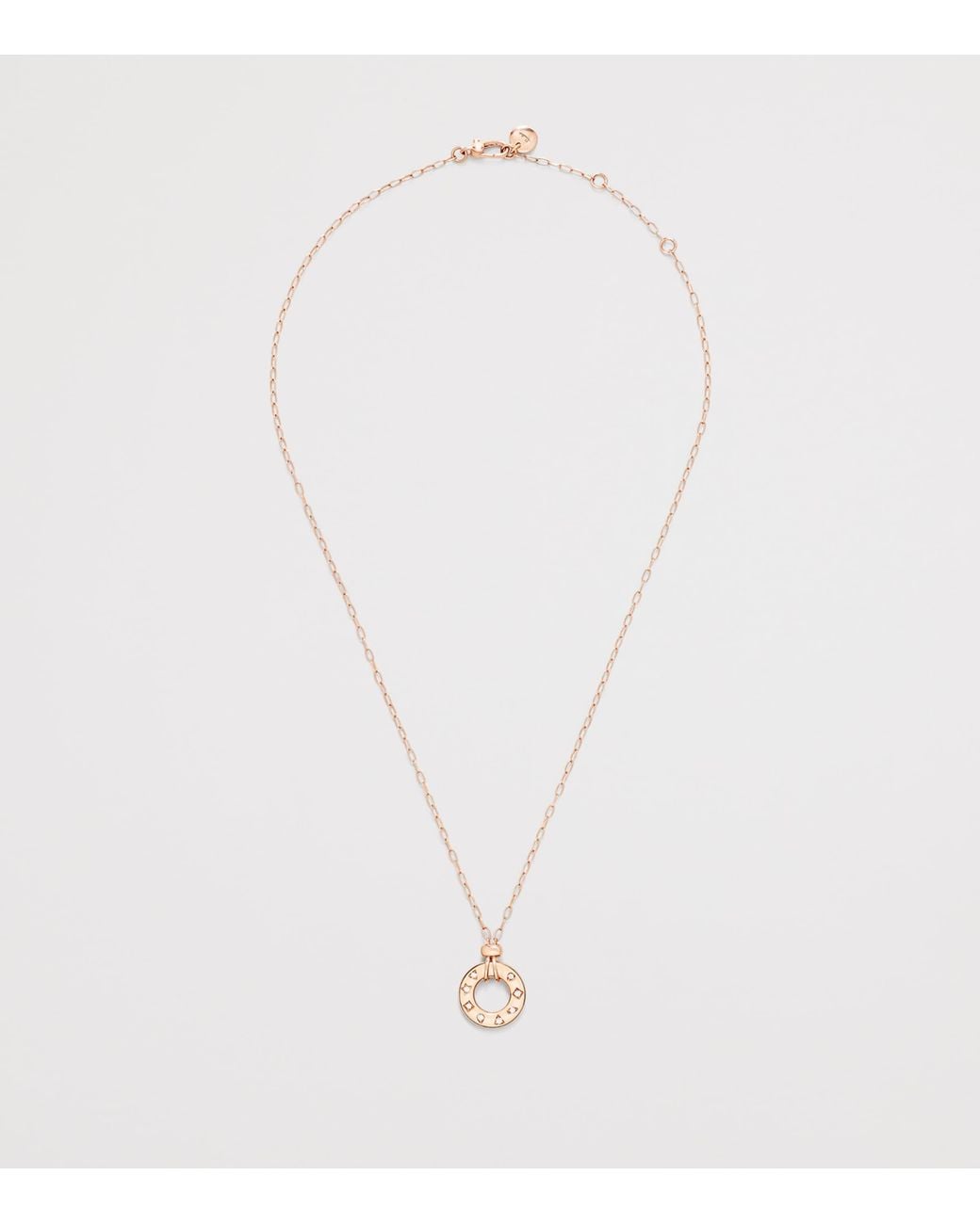 Pomellato Metallic Rose And Diamond Iconica Fancy Reversible Necklace
