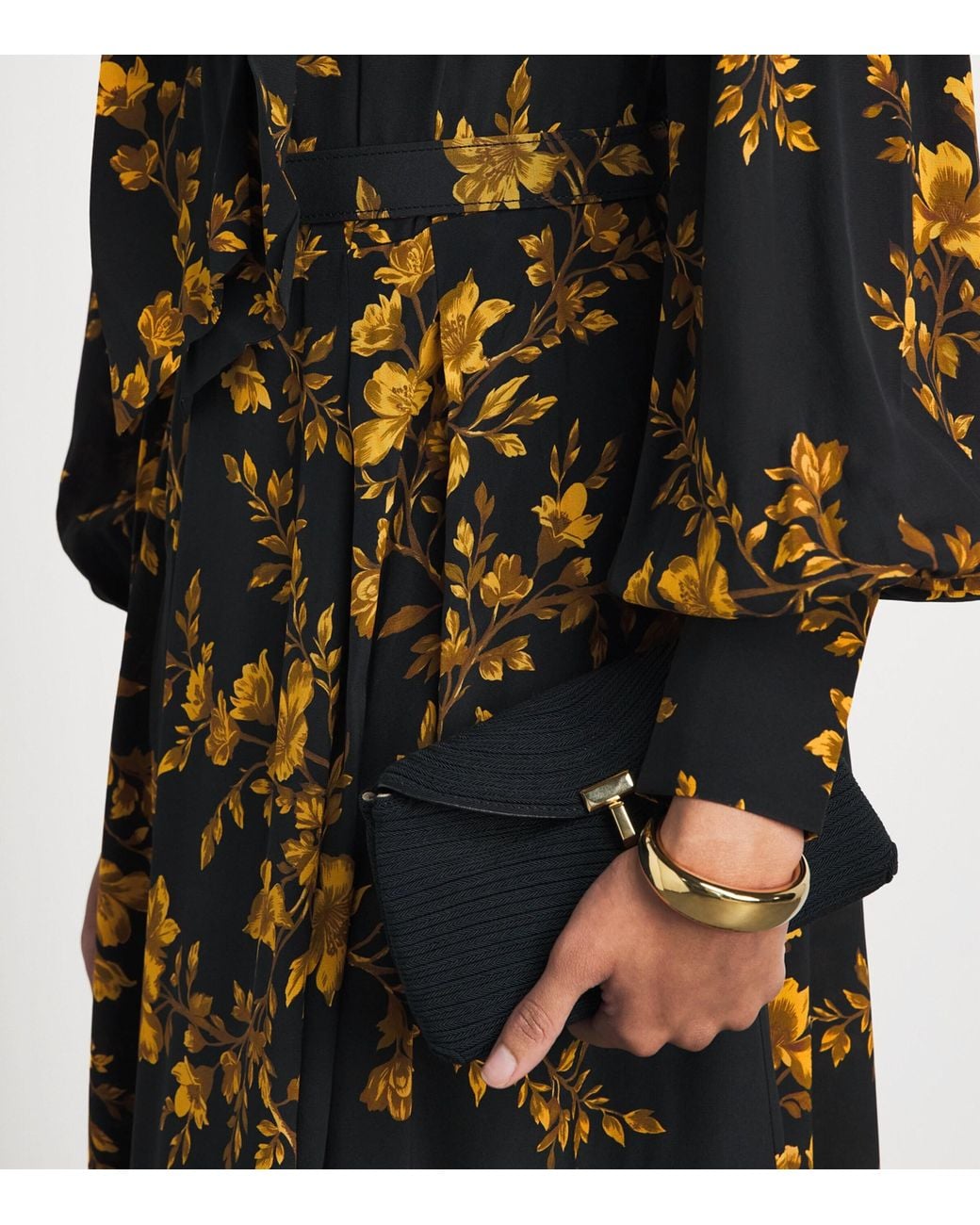Rebecca Vallance Black Silk Maxi Dress