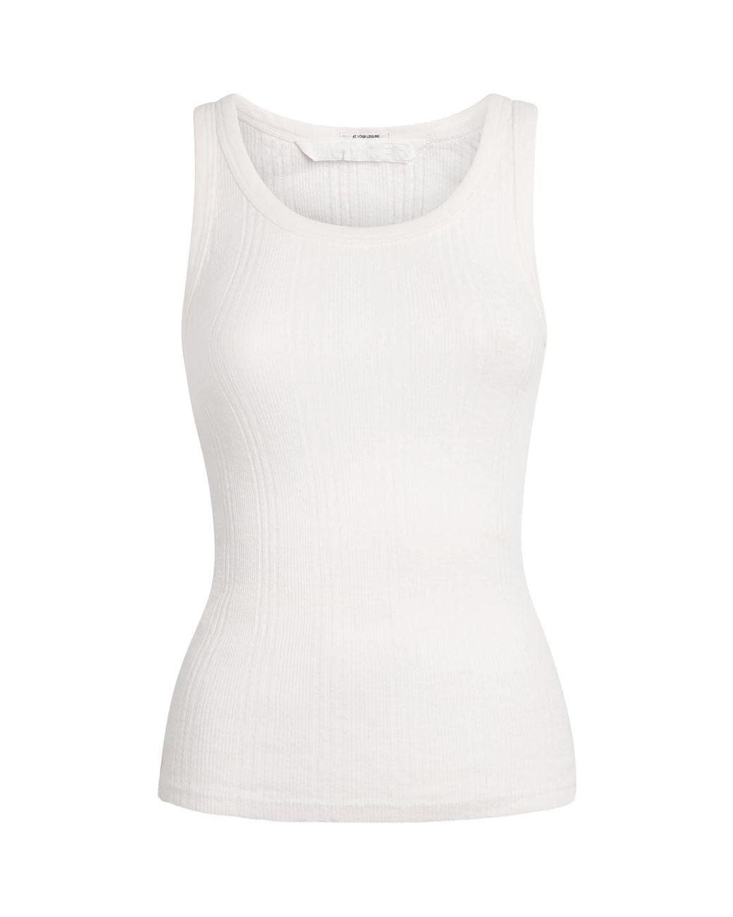 Mother White Cotton Runner Up Tank Top