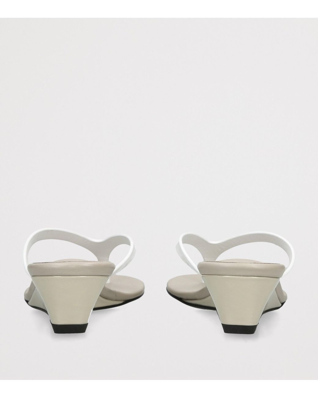Christopher Esber White Leather Scala Wedge Sandals 45