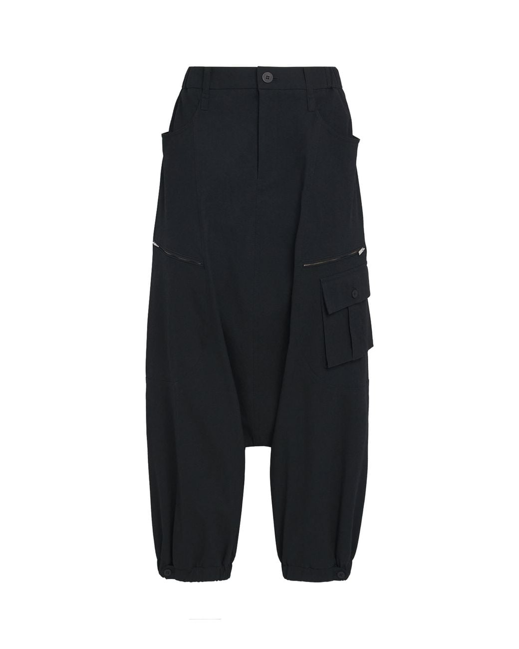 Issey Miyake Black Grainy Pants Tailored Trousers