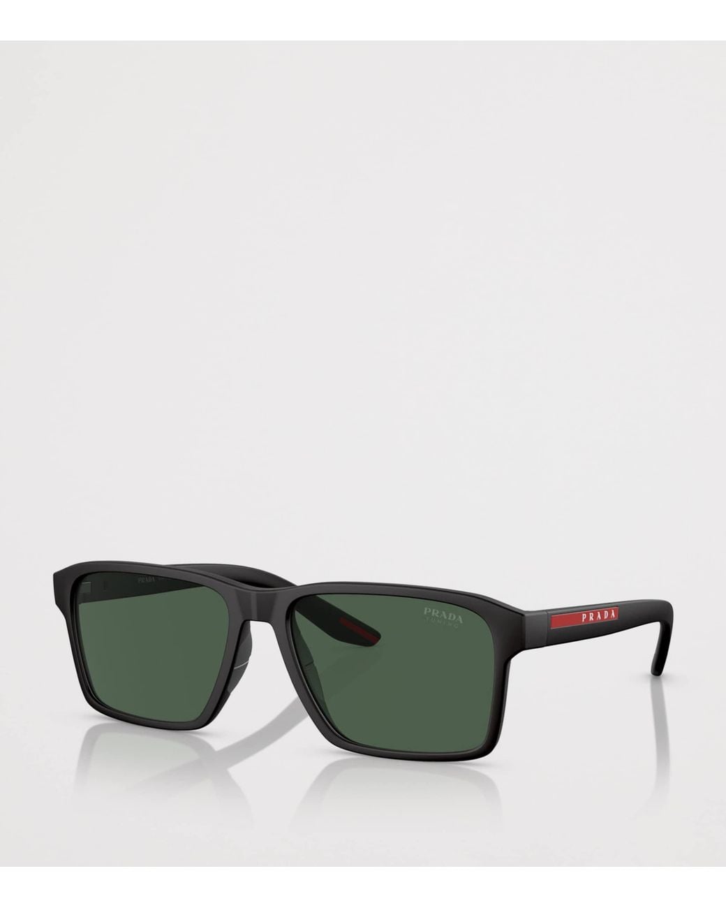 Prada Linea Rossa Green Rectangle Sunglasses for men