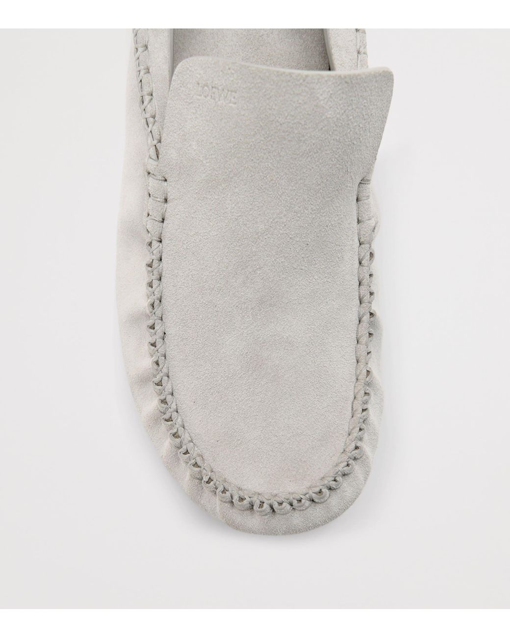 Loewe White Suede Rambla Loafers for men