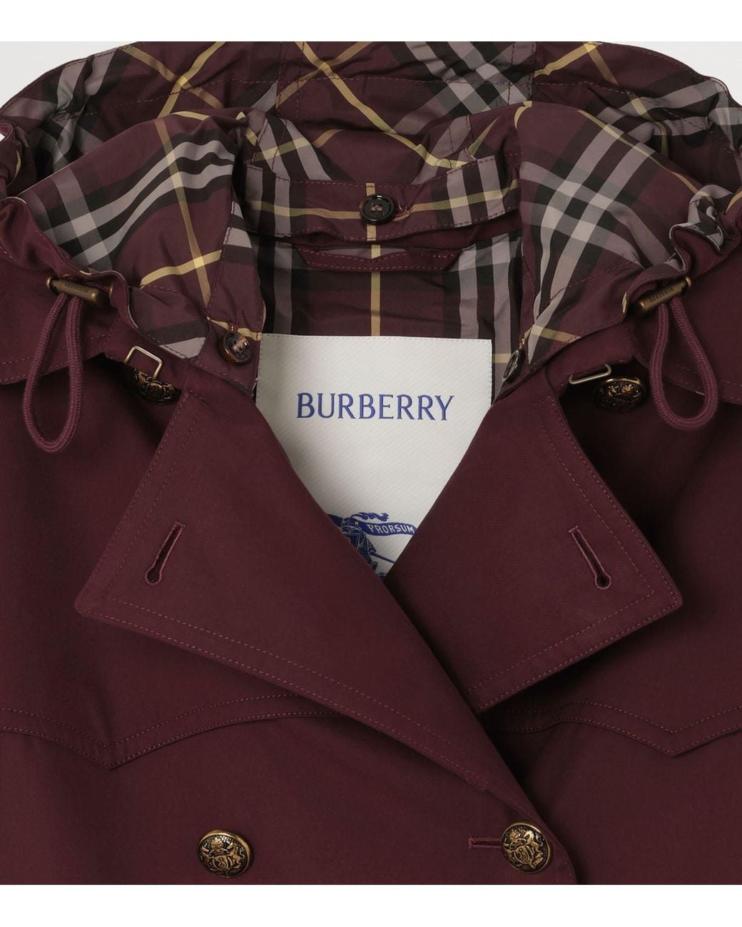 Burberry Red Tropical Gabardine Foxfield Trench Coat