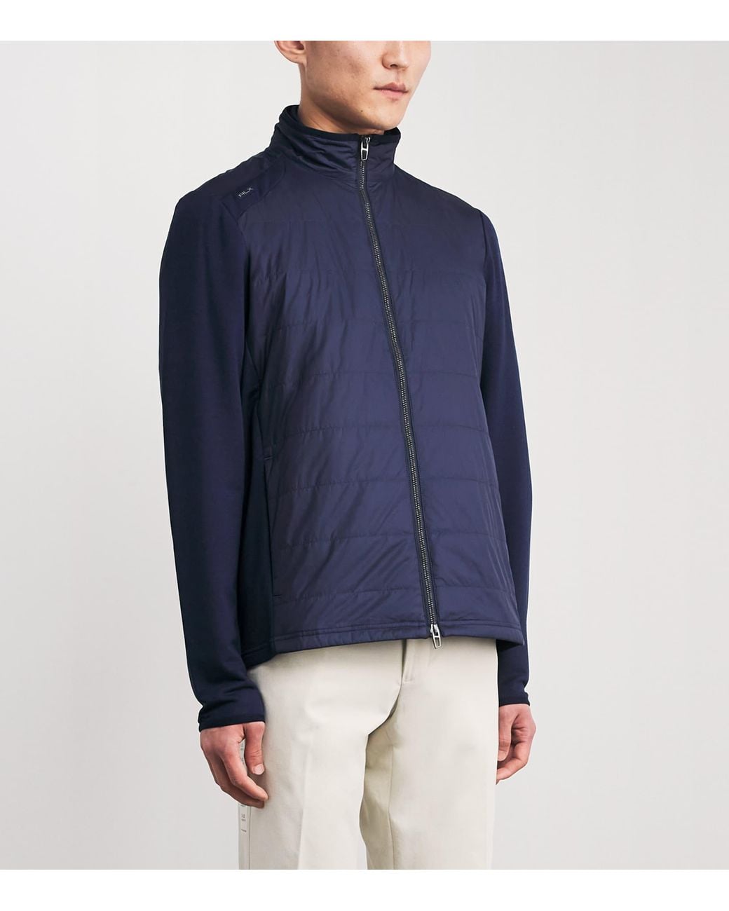 Ralph Lauren Blue Padded High-Neck Jacket for men