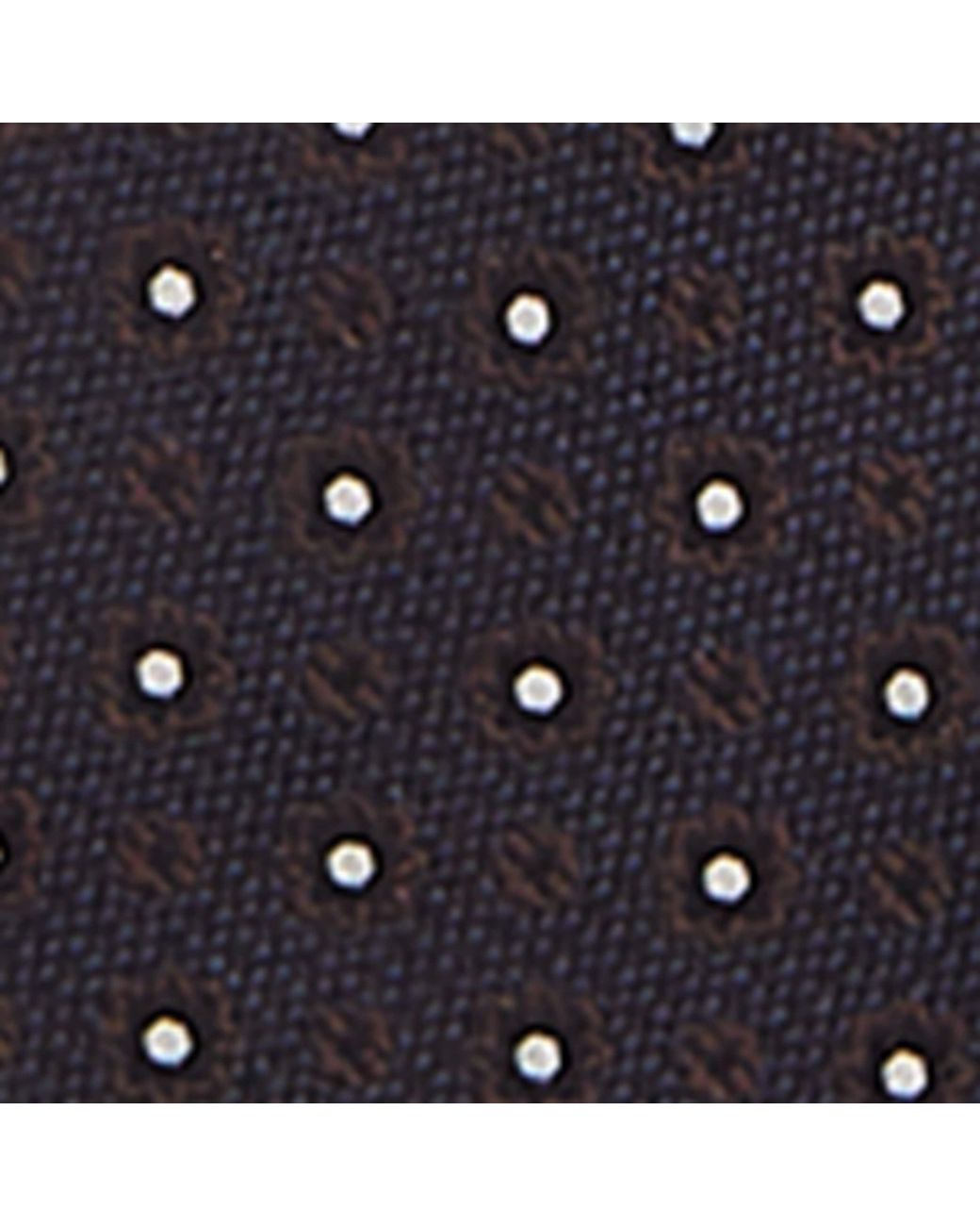 Saint Laurent White Silk Polka-Dot Tie for men