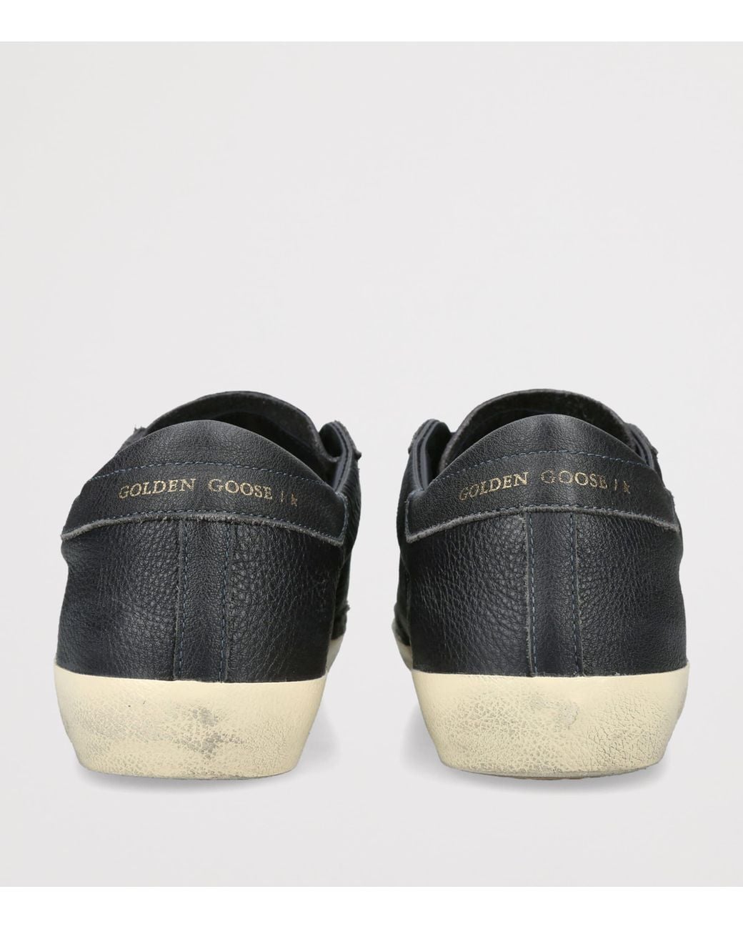 Golden Goose Deluxe Brand Blue Leather Super-Star Sneakers for men