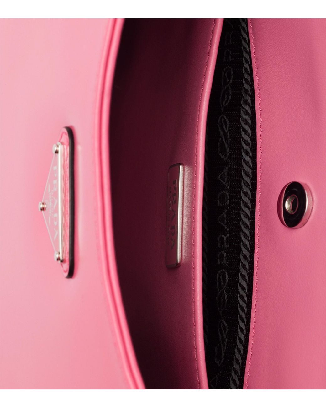 Prada Pink Brushed Leather Cleo Shoulder Bag