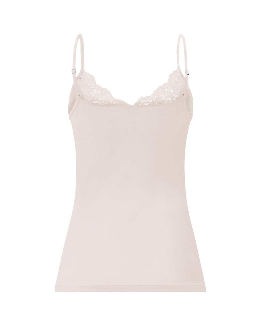 Hanro Pink Lace-Trim Dana Tank Top