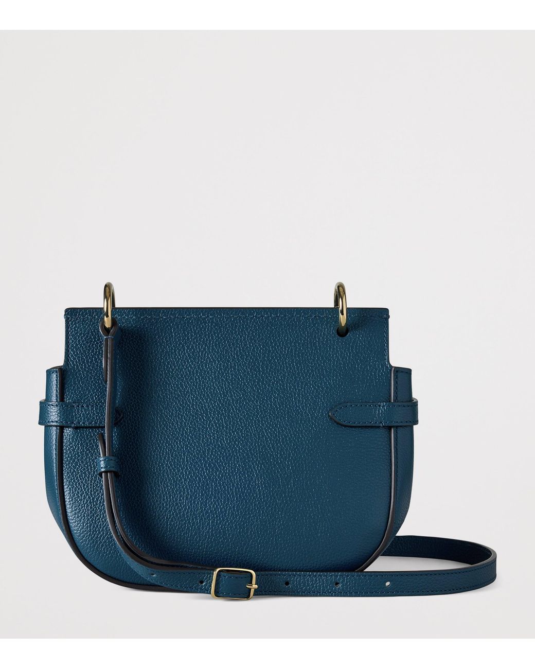 Mulberry Blue Small Leather Amberley Satchel Cross-Body Bag