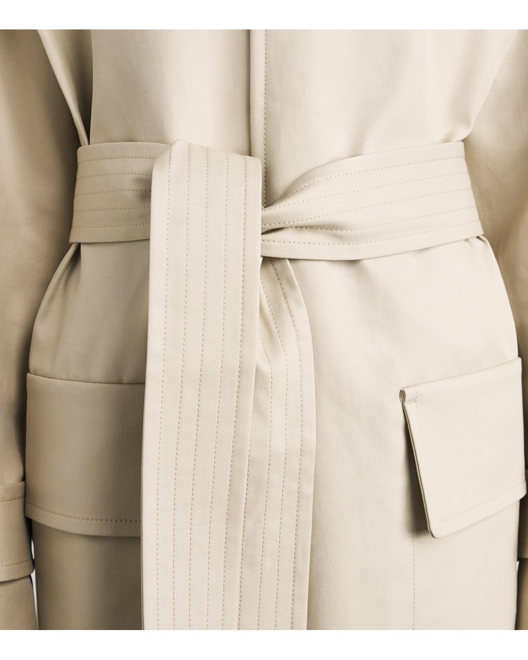 Victoria Beckham Natural Cotton Philippa Trench Coat