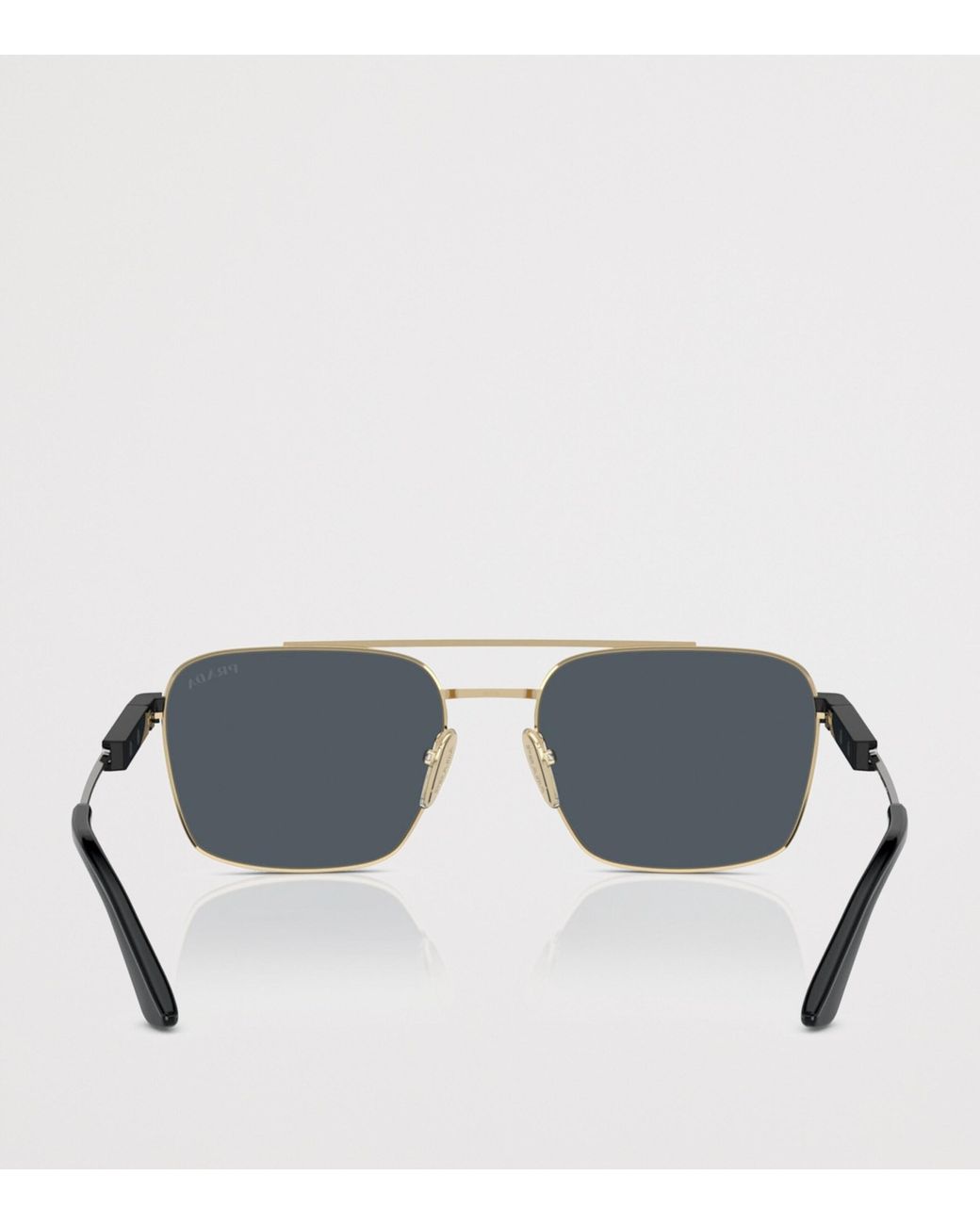 Prada Gray Metal Pillow Sunglasses