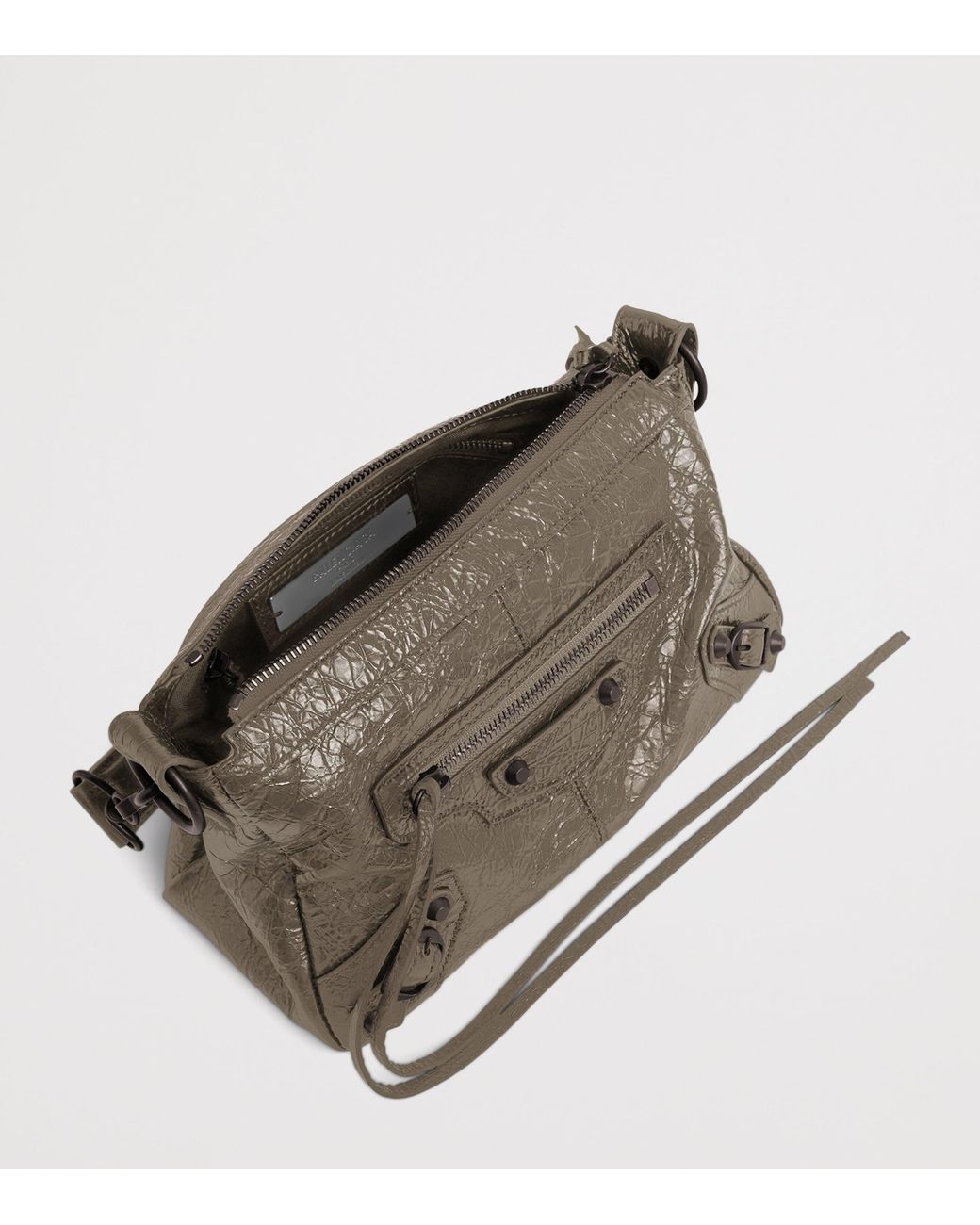Balenciaga Metallic Mini Lambskin Le City Moto Shoulder Bag