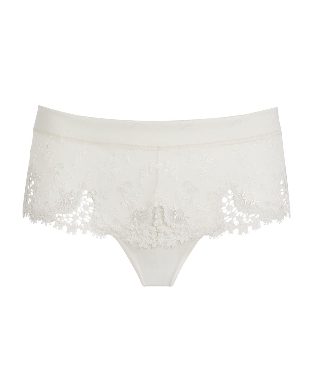 Simone Perele White Lace Wish Shorty Briefs