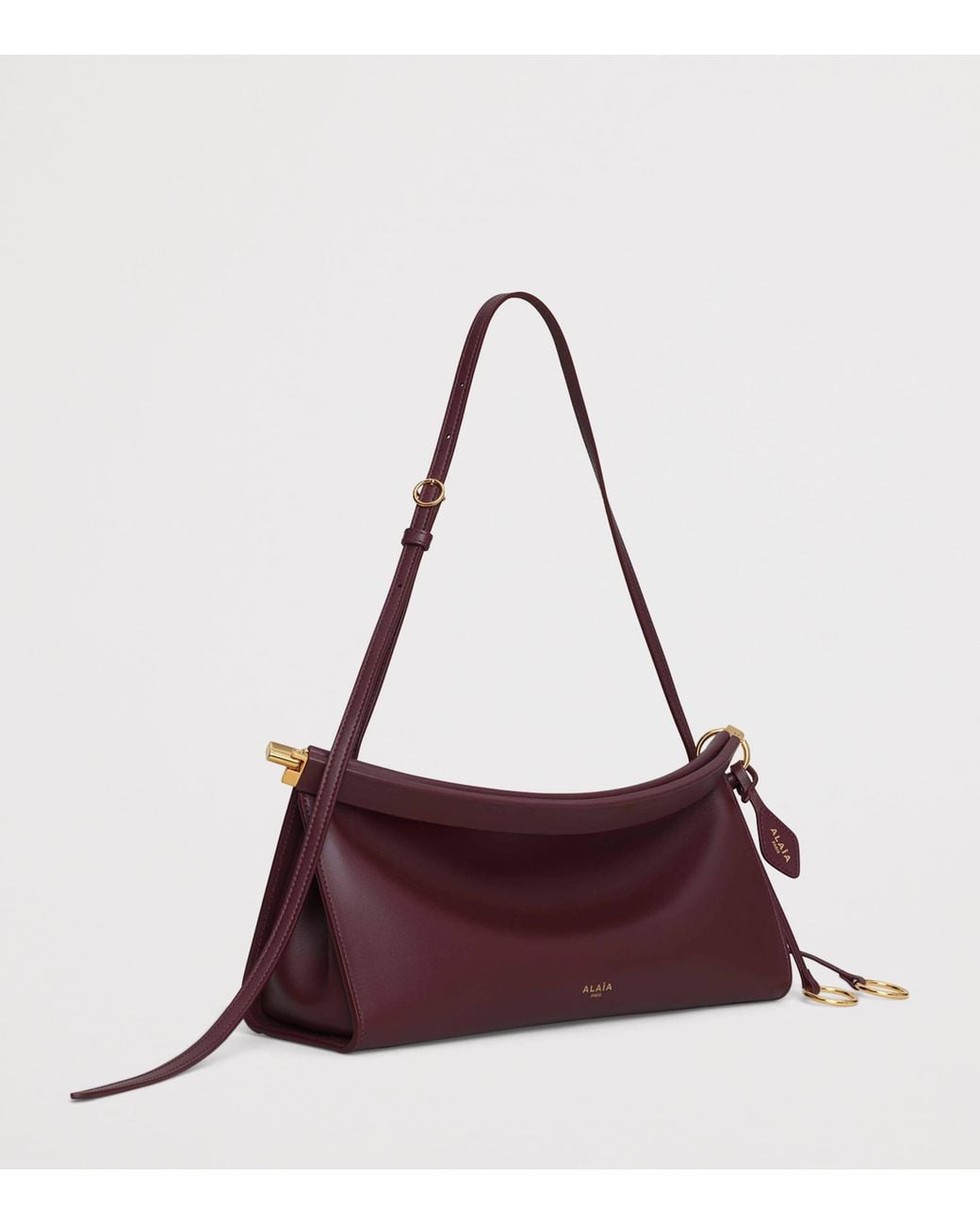 Alaïa Purple Medium Leather Le Click East West Shoulder Bag