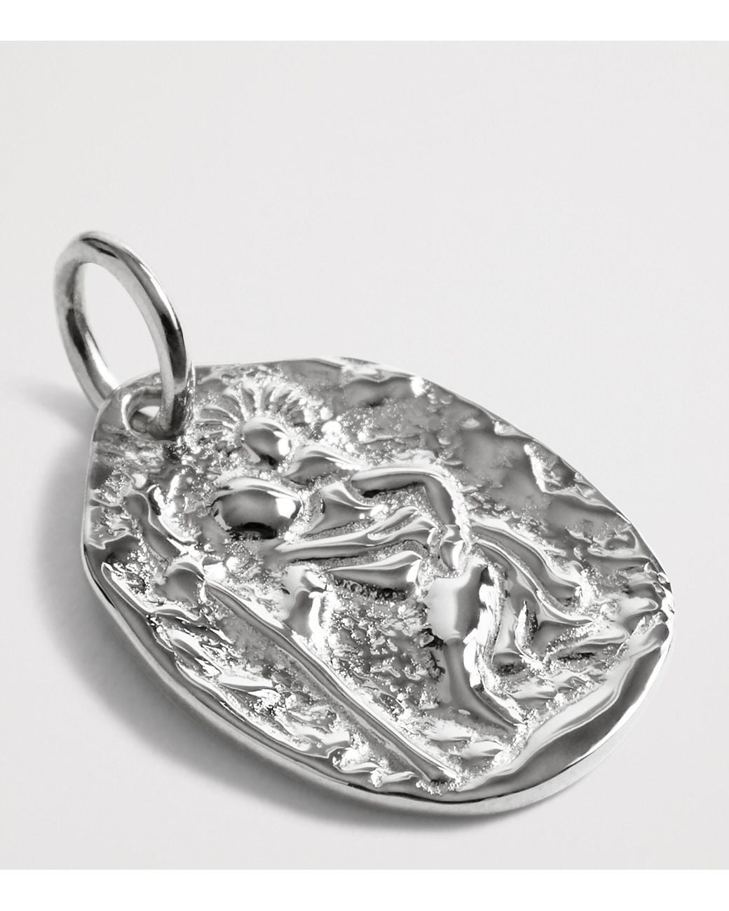 Monica Vinader Metallic Sterling Talisman St Christopher Pendant