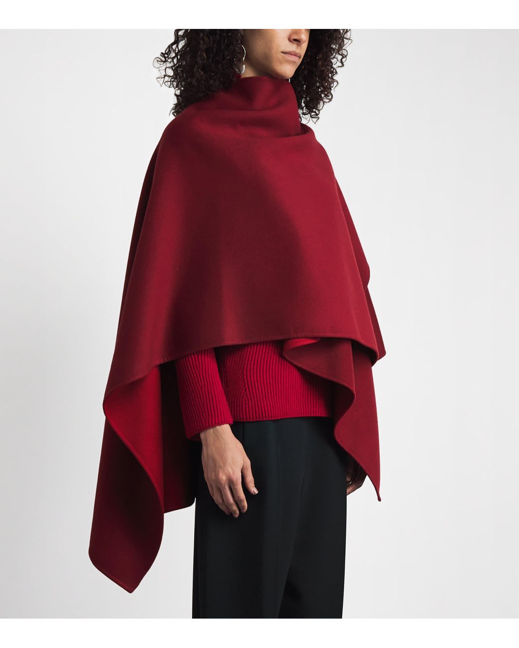 RETORI Red Virgin Wool Cape