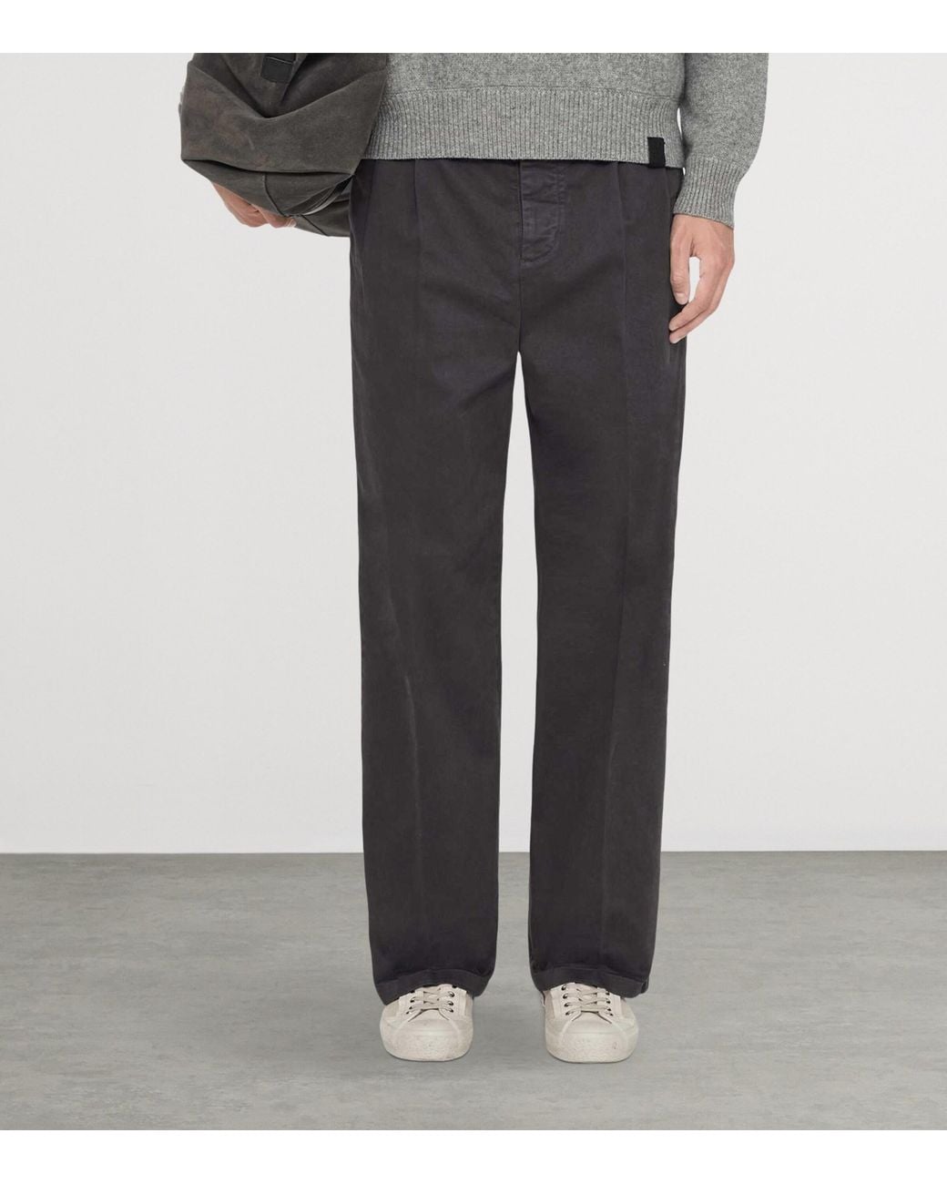 AllSaints Blue Aston Straight-Leg Chinos for men