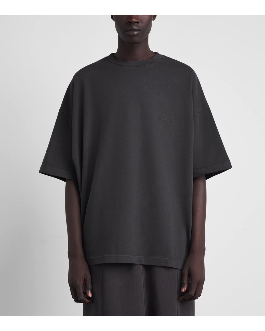 Fear Of God Black Cotton '90S Signature T-Shirt for men