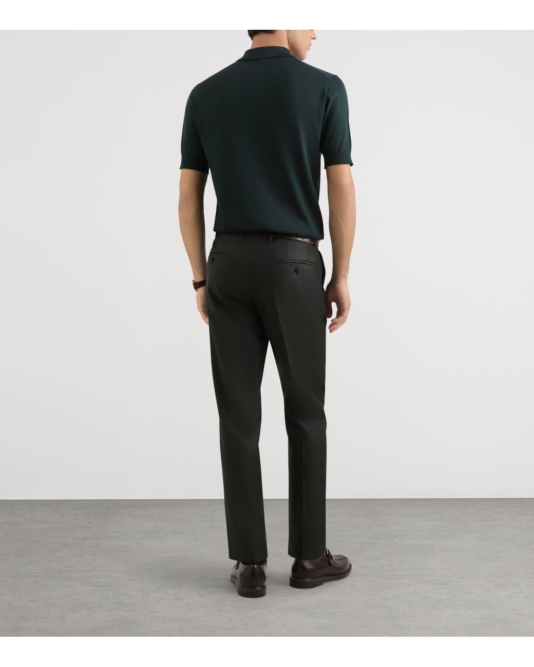 Dolce & Gabbana Black Virgin Wool Tailored Trousers for men