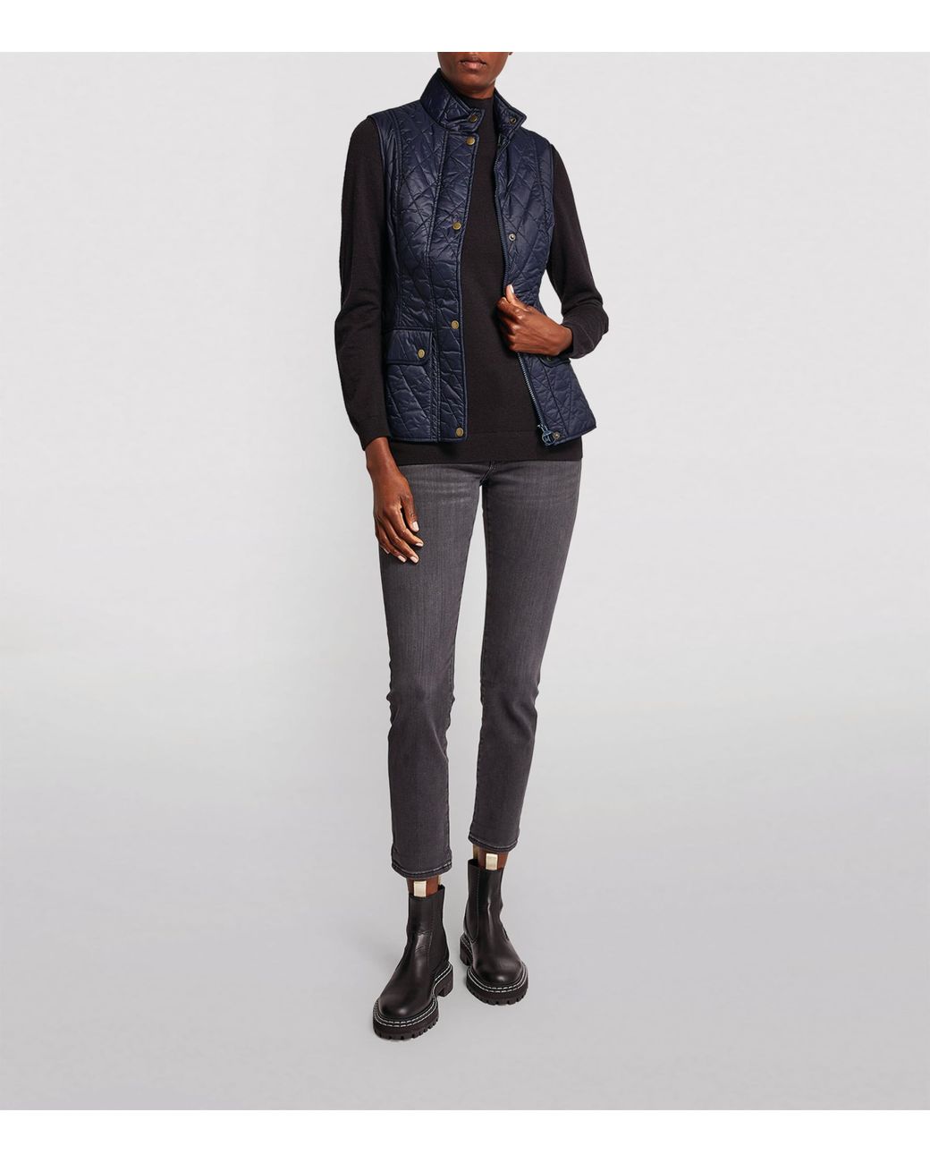 Barbour Blue Quilted Otterburn Gilet
