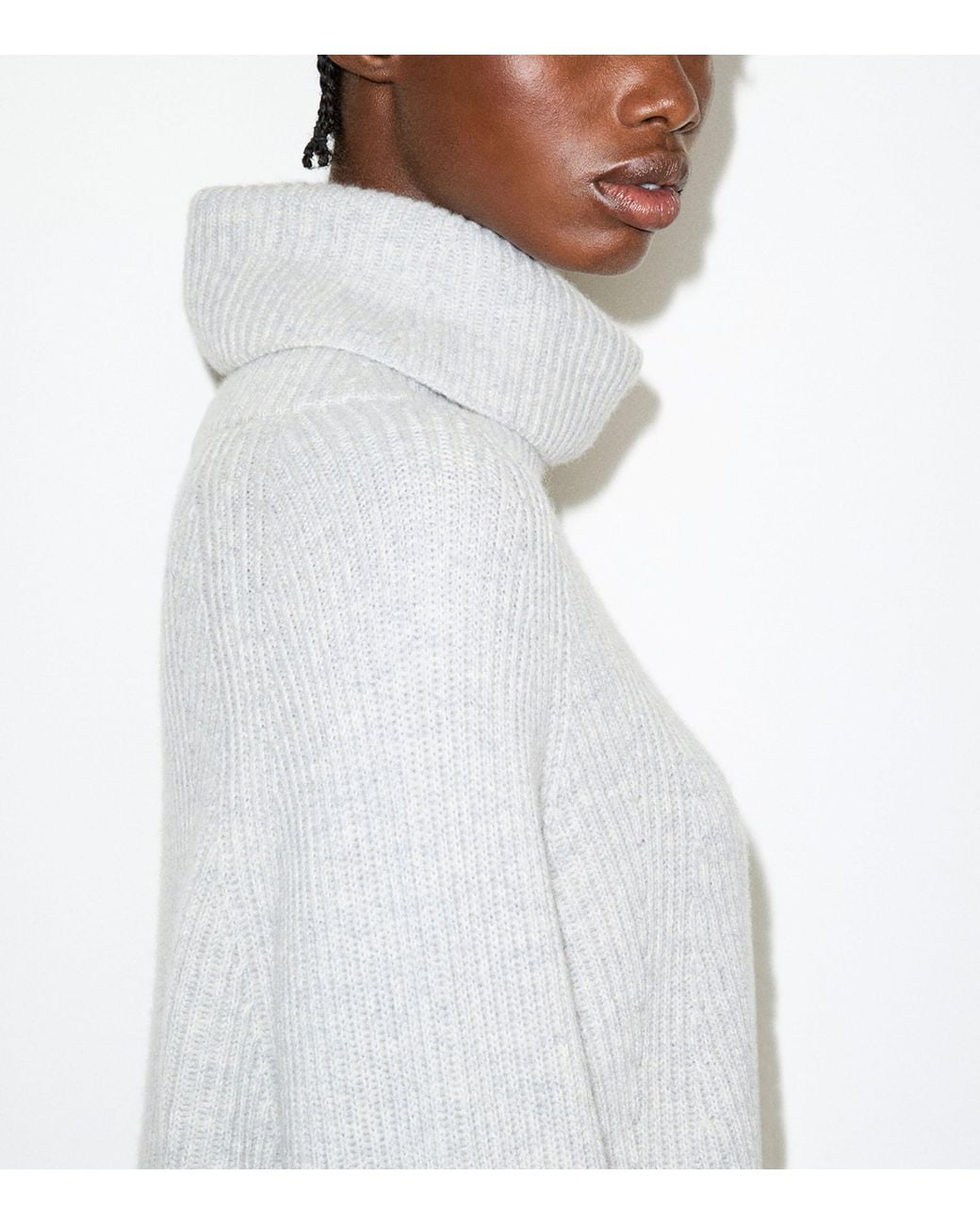 MAX&Co. Gray Wool-Cashmere Rollneck Sweater